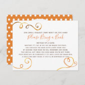 秋カボチャBring a Book Library Baby Shower インビテーションポストカード (正面/裏面)