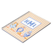 秋カボチャChinoiserie Ginger Jarモノグラム ノートブック (左側)