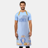 秋カボチャChinoiserie Ginger Jar エプロン (着用した状態)