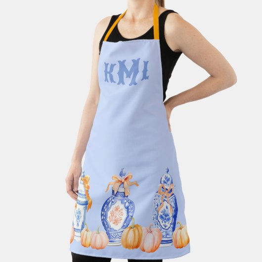 秋カボチャChinoiserie Ginger Jar エプロン (インサイチュ)