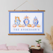 秋カボチャChinoiserie Ginger Jar 吊り下げ型タペストリー (寝室)