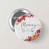 秋カボチャmommy to beボタン 缶バッジ (正面&裏面)