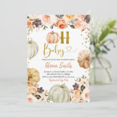 秋カボチャOhベビーベビーシャワー招待状 招待状 (スタンド正面)