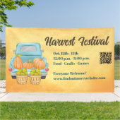 秋カボチャQRコードオータムハーベストフェスティバル 横断幕 (外側)