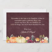 秋カボチ素朴ャブルゴーニュフローラ弦灯 サンキューカード (裏面)