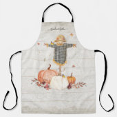 秋カボンプキンズグランマガーデントカキ素朴ズウッド エプロン (正面)