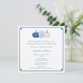 秋カボンプキンズニアーブルーシックブライダルシャワー 招待状 (スタンド正面)