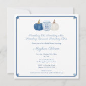 秋カボンプキンズニアーブルーシックブライダルシャワー 招待状 (正面)