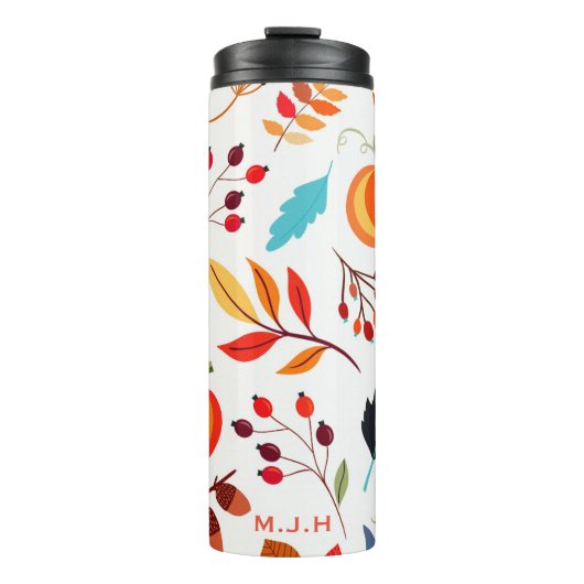 秋カモダンボチャの葉柄 タンブラー (正面)