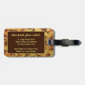 秋カモフラージュグリッターオレンジ狩り迷彩柄 ラゲッジタグ (裏面横)