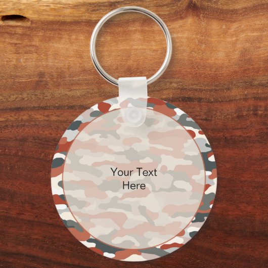 秋カモフラージュ堅牢アルミニウム キーホルダー (裏面)