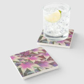 秋カラフルのカエデ葉ル ストーンコースター (横)