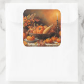 秋カラフルのカボチャ スクエアシール (バッグ)