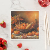 秋カラフルのカボチャ スタンダードランチョンナプキン (インサイチュ)