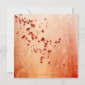 秋カラフルのクラシックフローラブライダルシャワー 招待状 (裏面)