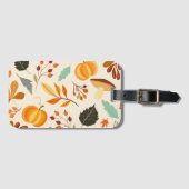 秋カラフルのデザイン ラゲッジタグ (正面横)