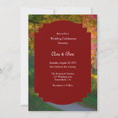 秋カラフルの日の結婚お祝い 招待状 (正面)