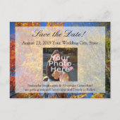 秋カラフルの木が日を守る 案内ポストカード (正面)