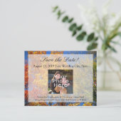 秋カラフルの木が日を守る 案内ポストカード (スタンド正面)