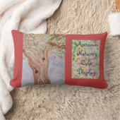 秋カラフルの木の赤 ランバークッション (ブランケット)