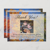 秋カラフルの木秋の結婚式/サンキュー ポストカード (正面/裏面)