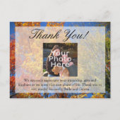 秋カラフルの木秋の結婚式/サンキュー ポストカード (正面)