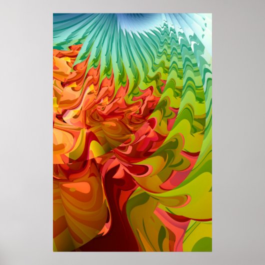 秋カラフルの木 ポスター (正面)