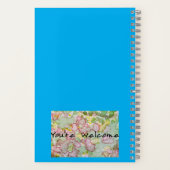 秋カラフルの木Azure Blue ノートブック (裏面)