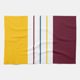 秋カラフルの桑の琥珀のストライプ キッチンタオル