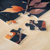 秋カラフルの森の雪ふくろ ジグソーパズル (側面)