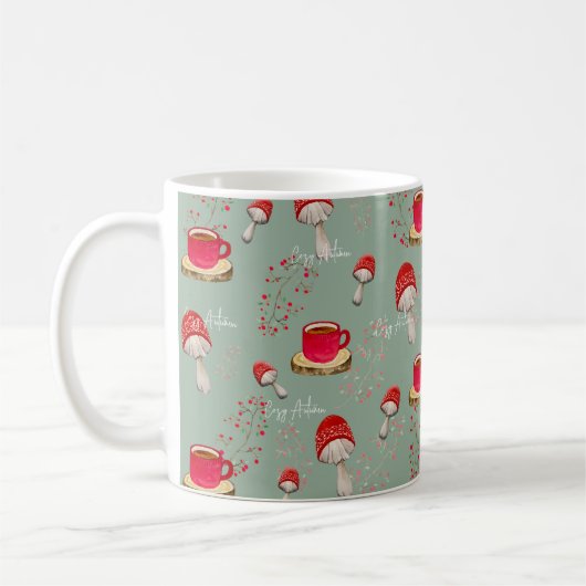 秋カラフルの水彩模様 コーヒーマグカップ (左)