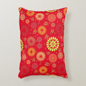 秋カラフルの花を暖かい色合いに アクセントクッション (正面(垂直))