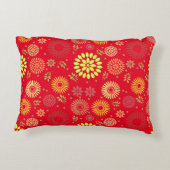 秋カラフルの花を暖かい色合いに アクセントクッション (裏面)