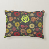 秋カラフルの花を暖かい色合いに アクセントクッション (裏面)