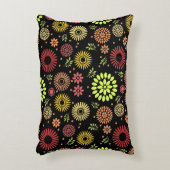 秋カラフルの花を暖かい色合いに アクセントクッション (正面(垂直))