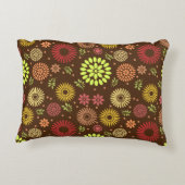 秋カラフルの花を暖かい色合いに アクセントクッション (裏面)