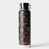 秋カラフルの花を暖かい色合いに ウォーターボトル (背面)