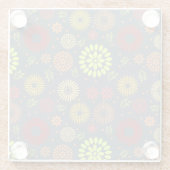 秋カラフルの花を暖かい色合いに ガラスコースター (裏面)