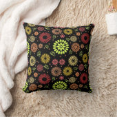 秋カラフルの花を暖かい色合いに クッション (ブランケット)