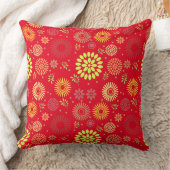 秋カラフルの花を暖かい色合いに クッション (ブランケット)