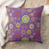 秋カラフルの花を暖かい色合いに クッション (ブランケット)