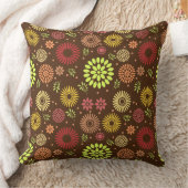 秋カラフルの花を暖かい色合いに クッション (ブランケット)
