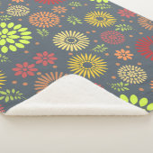 秋カラフルの花を暖かい色合いに シェルパブランケット (3/4)