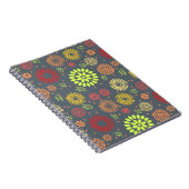 秋カラフルの花を暖かい色合いに ノートブック (右側)