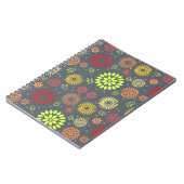 秋カラフルの花を暖かい色合いに ノートブック (左側)