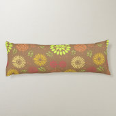 秋カラフルの花を暖かい色合いに ボディピロー (裏面)