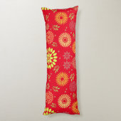 秋カラフルの花を暖かい色合いに ボディピロー (裏面 (縦))