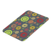 秋カラフルの花を暖かい色合いに マグネット (左側)