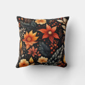 秋カラフルの花 クッション (裏面)