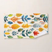 秋カラフルの葉型 バスタオルセット (ハンドタオル)